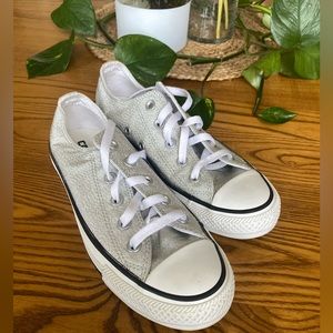 Silver Sparkly Converse Size 6